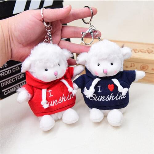 New cool Dressing lamb popular Exquisite creative pendant Keychain Decorate good quality soft Soothing doll christmas gift