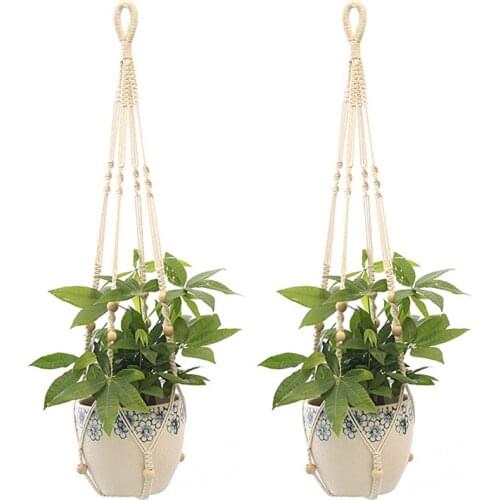 Hanging Baskets 100% Handmade Plant Holder Macrame Plant Hanging Flowerpot Net Hanger for Wall Decoration Hanging Planter
