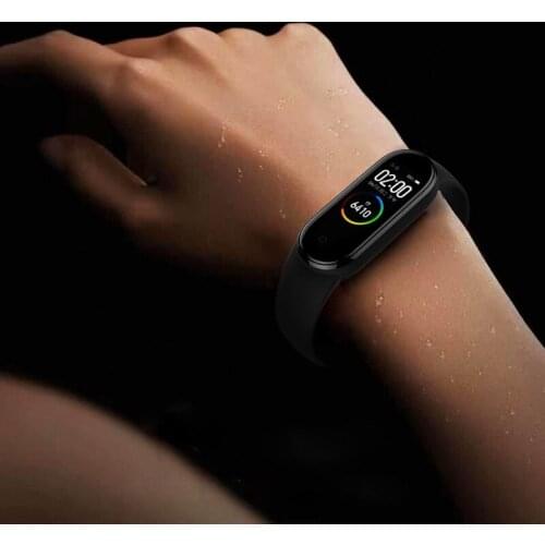 69HA Silicone Bands Compatible with Mi Band 6 5 Sports Watch Wrist Straps Loop Bracelet Replacement Waterproof Sweatproof
