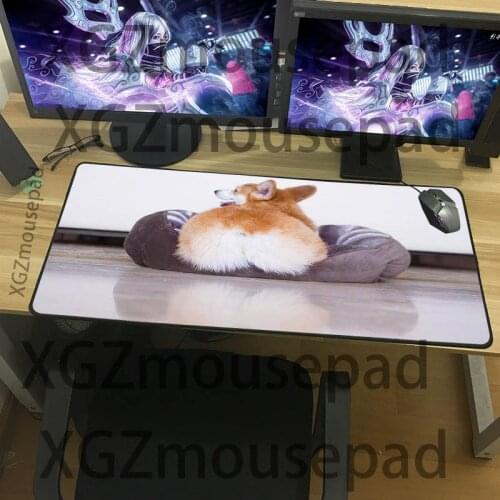 XGZ Large size animal mouse pad cute Corgi ass pattern keyboard pad suitable for high-speed non-slip gaming pad