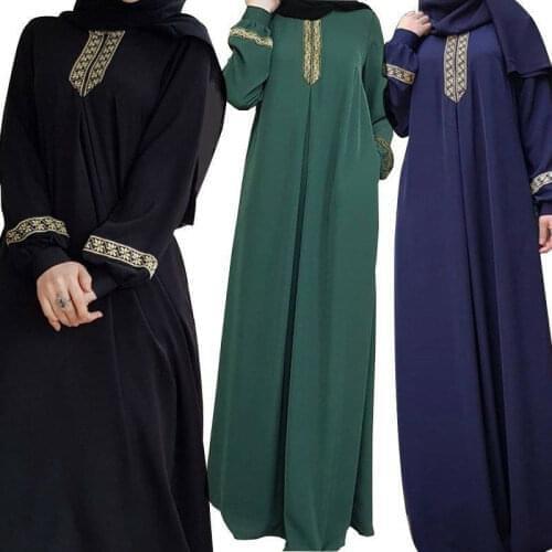 Woman Abaya Dubai Dress Muslim Kaftan Islamic Ramadan Long Sleeve Robe Comfort