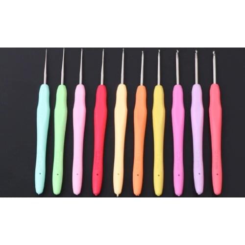 1Pc Metal Knitting Needles Crochet Hooks Tool With Ergonomic Grips 0.5-2.75mm