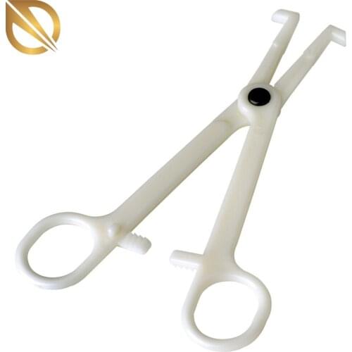 10PCS Disposable Sterile Piercing Tools Slotted Navel Forceps Clamp Triangle Open Plier Ear Nose Piercing Tools Free Shipping