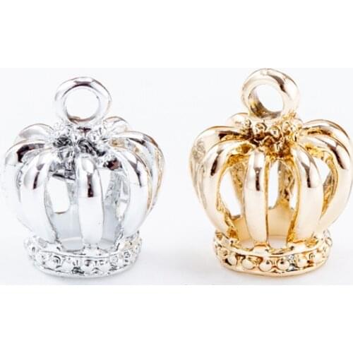 10pcs/pack 3D Crown Metal Charms Pendant DIY Necklace Bracelet Bead Handmade Jewelry Findings 14*12mm