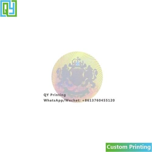 10000pcs 20x20mm Free Shipping Custom 3D Hologram Transparent Foil 3D Laserable Stickers Gold Hologram QR Code Brand Labels