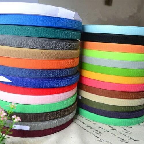 2.5cm*1M Black White Hook and Loop NO Self Adhesive Fastener Strong Tape Hook and Loop Strip Tape Home Decotation No Glue 1Pair