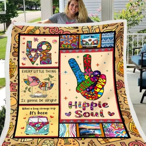 3D Print Flannel Blanket Sherpa Animal Sunflower Girls Pattern Blanket On Bed Colorful Home Textiles Kids Adults Gift