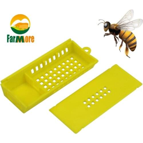 5pcs Queen Cage Bee Feeding Device Beekeeping Tools Yellow King Cage Prisoners Free Shipping