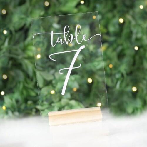 Acrylic Table Numbers, Acrylic Wedding Sign,Rustic Table Numbers,Wedding Table Numbers,Reception Decor Signage,Clear Wedding Sig