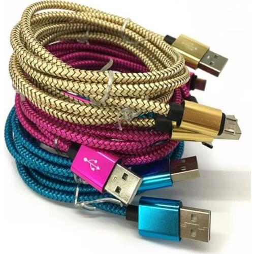 1m 2m 3M 2A Fast Charger Aluminium Alloy Micro V8 5pin braided usb data charger for samsung s7 s6