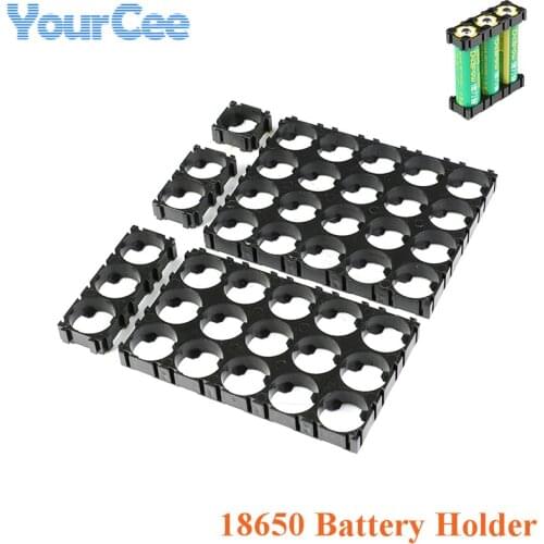 10pcs 18650 Lithium Cell Battery Case Holder 1p 1*2p 1*3p 3*4 4*5 Cell Pack Plastic Holder Bracket For Diy Battery Pack