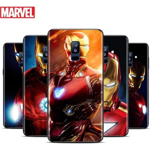 Marvel Super Hero Avengers Iron Man For Samsung Galaxy A9 A8 Star A8S A7 A6 A6S A5 A3 Plus 2018 2017 2016 A750 Black Phone Case