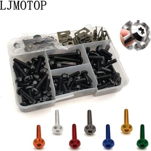 For Kawasaki NINJA 250 300R Z1000 ZX 10R 12R 6R Z250 Z300 ZX636R GTR1400 Motorcycle Fairing Bolt Nuts Kit Body Fastener Screws