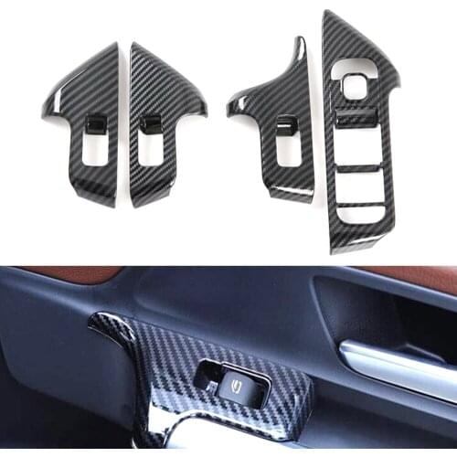 For Mercedes Benz GLA GLB 2020 Left Hand Drive Car Door Armrest Window Lift Switch Panel Cover Styling Molding 4pcs