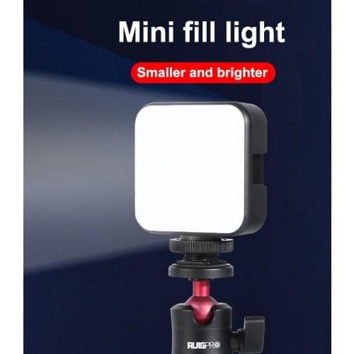 Small Fill Light Mini Photography Lamp Portable High Brightness 5600K 5W Rechargeable LED Live Video Lamp Camera Lighting
