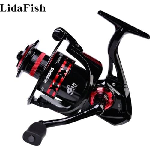 LIDAFISH New 1000-8000 Series 5.2:1/4.7:1/4.9:1 Gear Ratio Spinning Fishing Reel 3+1BB Durable Metal Spool Fishing Wheel