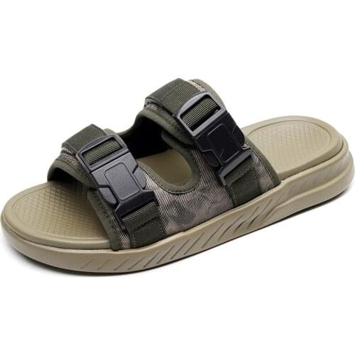 Mens Slippers 2021 Summer New High-quality Mens Personality Outer Wear Couple Outdoor Non-slip Beach Shoes