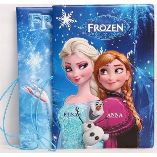 Disney Frozen Elsa Anna Stereo Card Holder Passport Set 3D ID Card Set Passport Holder business card holder card