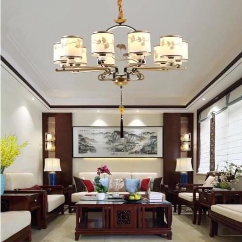 New Chinese style living room chandelier Chinese style modern minimalist restaurant bedroom creative personality retro light