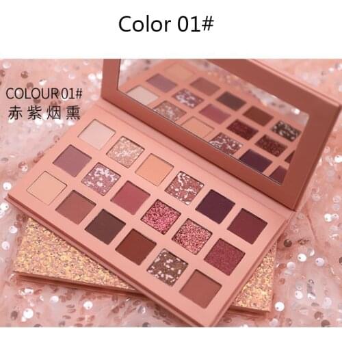 Eye Shadow Palette Eyeshadow Long Lasting Glitter Matte Shimmer Eye Makeup Tool Cosmetic 18 Colors