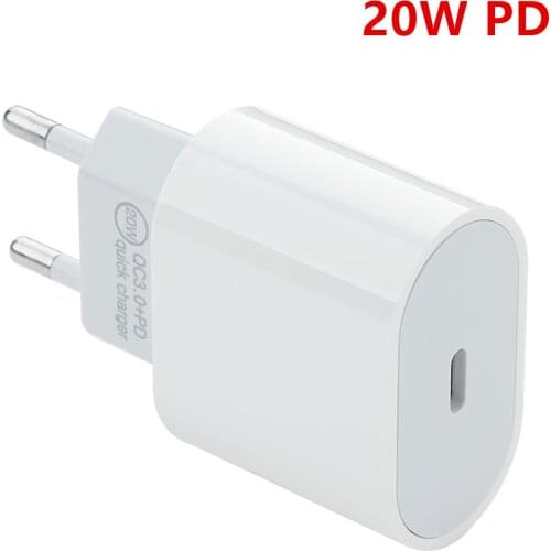 PD 20W USB Type C Charger for iphone 12 pro Max Fast Charging 18W USB-C Phone Adapter For iPhone 11 7 Xiaomi Redmi note 9s 9 Pro