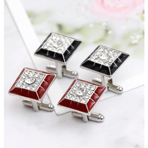 Pyramid Cufflinks man Trapezoid Cuflink simple plaza shaped Cuff Button crystal French shirt cuff link business cuff links gift