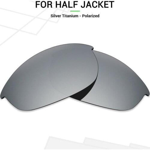 Mryok POLARIZED Replacement Lenses for Oakley Half Jacket Sunglasses Silver Titanium