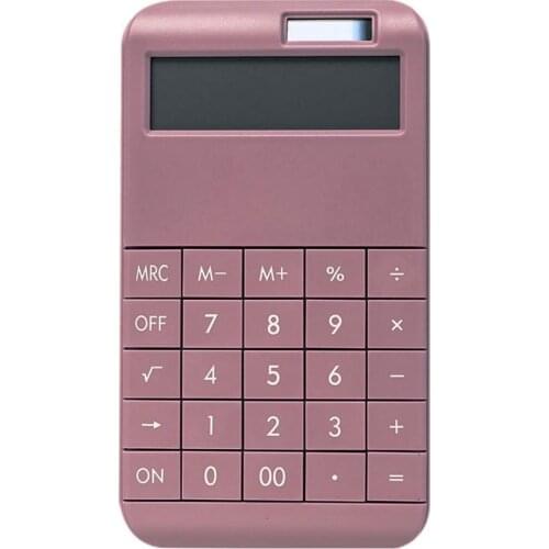 Simple Solid Color Calculator Solar Student Office Supplies Student Exam Portable 12 Digit Calculator