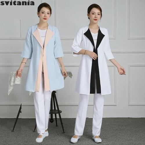 Cosmetologists Work Clothes Womens Beauty Salon Clothing Hairdresser Hotel Uniform Reception Manicurist Uniform