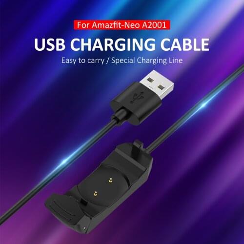 Rondaful Portable Fast USB Charging Cable Smart Watch Charger Device Watch Charger For-Amazfit Neo A2001 Smart Watch Accessories