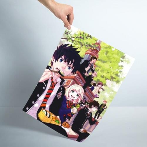 Custom Blue Exorcist Poster Wall For Living Room Art Poster Decoration Silk Fabric Bright Smooth No Frame Morden Print Wall