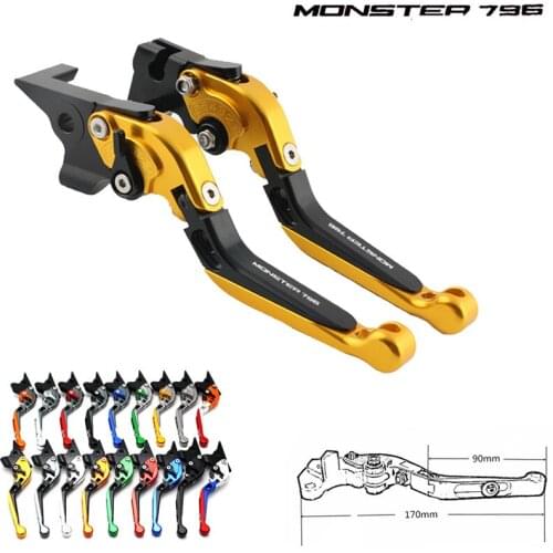 For Ducati MONSTER796 2010 2011 2012 foldable extendable motorcycle brake clutch lever