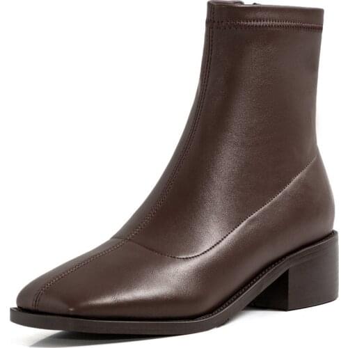 SKLFGXZY New style ankle Women boots fashion warm stretch Short boots Female boots winter Women shoes Size 34-43