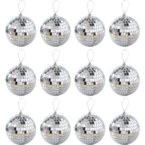 Wedding Decoration Ball Glass Party Decorations 12/6pcs For Weddings School Dances Birthdays Light Weight Mirror Disco Balls