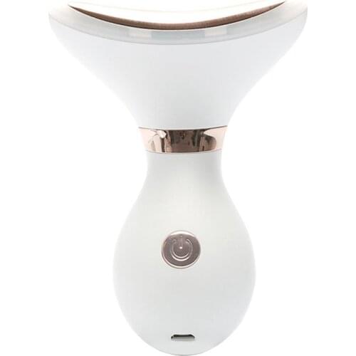 3 Color LED Photon Neck Massager EMS Thermal Facial Lifting Face Skin Tighten Electric Micro-Current Wrinkle Remover