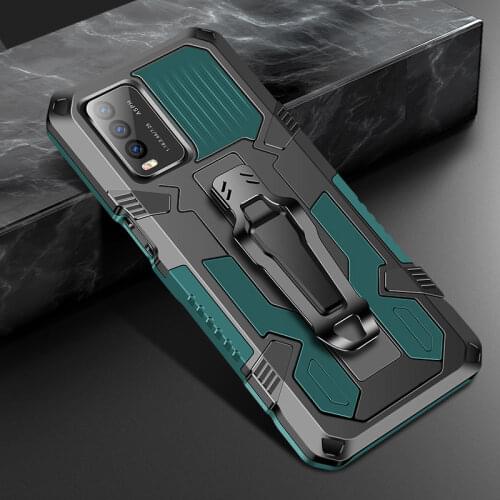 Shockproof Case Back Panel for Vivo Y11s 2020 Belt Clip Case Hard PC & TPU Bumper Shell for Vivo Y 11S 11 S Phone Cover Hoesje
