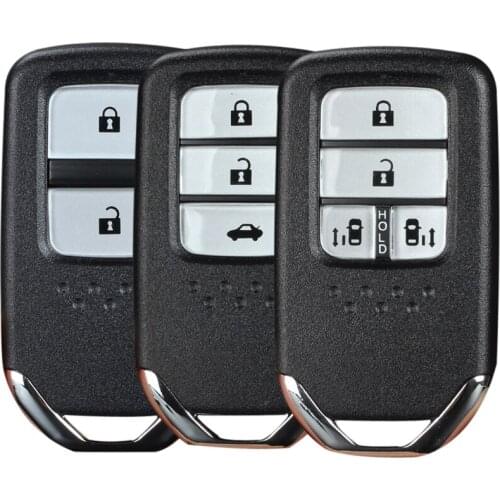 Four-button Black Smart Remote Control Key Replacement Key Shell With Start Button Suit For Honda Bin Chi / Accord / Odyssey