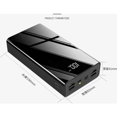 80000mAh Power Bank With Flashlight Digital Display External Battery Charger Portable PowerBank Fast Charger for Xiaomi iPhone
