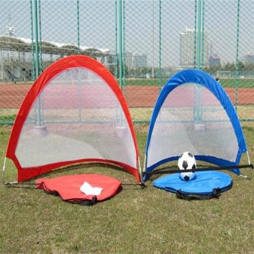 High quality 120*80*80cm Childrens Portable Folding football gate Soccer goal net Outdoor sports Fans supplies