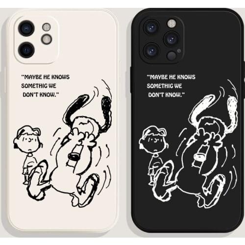 Japan Cartoon Square Silicone white Case For iPhone 11 12 13 Pro Full Protector Case For iPhone XS MAX XR X 7 8 PLUS Cover off