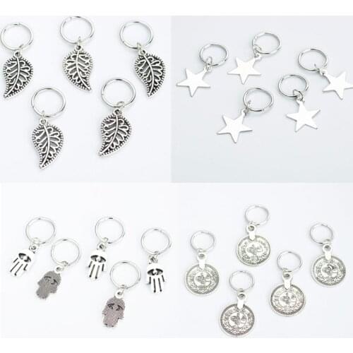 5/10/50pcs/Pack Charms Hair Braid Dread Dreadlock Beads Clips Cuffs Rings Jewelry Women Girl Hair Styling Tools Accessories