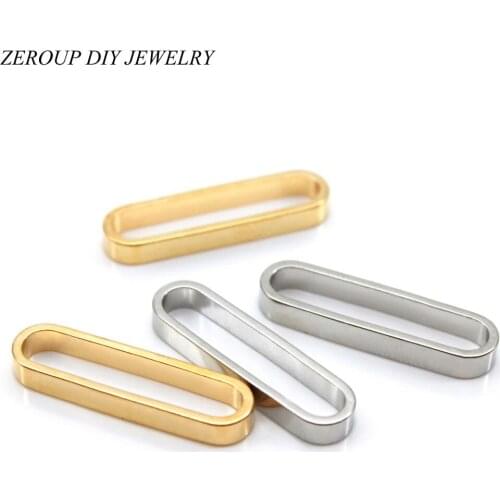 ZEROUP Oval Elliptical Earring Drop Pendant Necklace Charms Minimalist Geometric Diy Handmade Material Jewelry Components 10pcs