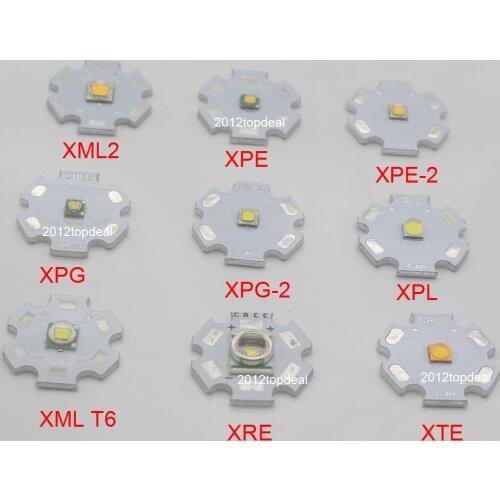 1pcs CREE XPG2 XML2 XM-L T6 XBD XM-L2 / XP-E R3 / XR-E Q5 / XP-G2 R5 / XT-E R5 LED Flashlight light Bulb Chip With 20mm Base