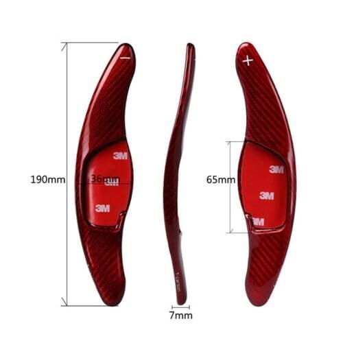 2 pcs GSD Carbon Fiber Steering Wheel Shift Paddles Fit for Toyota Camry Corolla Levin red