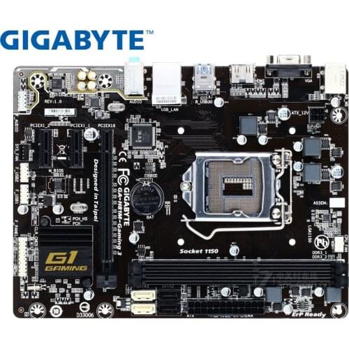 Used Desktop Motherboard original motherboard for Gigabyt GA-H81M-Gaming 3 LGA 1150 DDR3 USB2.0 USB3.0 SATA3