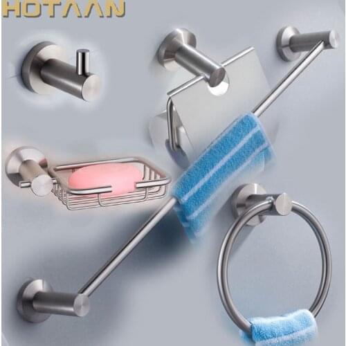 Free shipping,Round 304# stainless steel Bathroom Accessories Set,Robe hook,Paper Holder,Towel Bar,5 pcs/set YT-10300-5