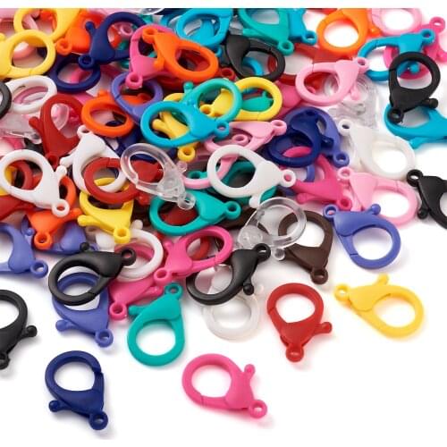 156pcs/set Colorful Plastic Lobster Claw Clasps For Jewelry Making DIY Keychain Bracelet Necklace Crafts Connector Accessories