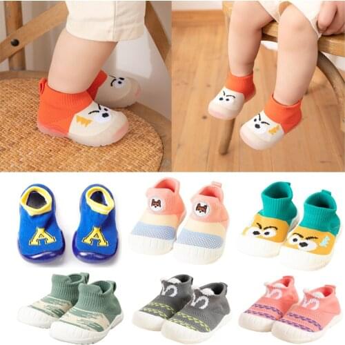 Baby Boys Girls Sock Shoes Autumn Non-slip Floor Socks Kids Soft Rubber Sole Toddler Shoes Socks Baby Booties Anti-Slip