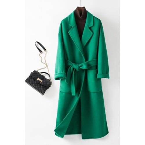 Korean Version Loose Coat Womens New Autumn 2021 Womens Woolen Coat Small Fragrance Double Faced Woolen Coat