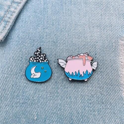 Creative Fun Boiler Making Food Ding Enamel Brooch Wing Stove Alloy Pins Badge Punk Accessories Jewelry Gift For Friends